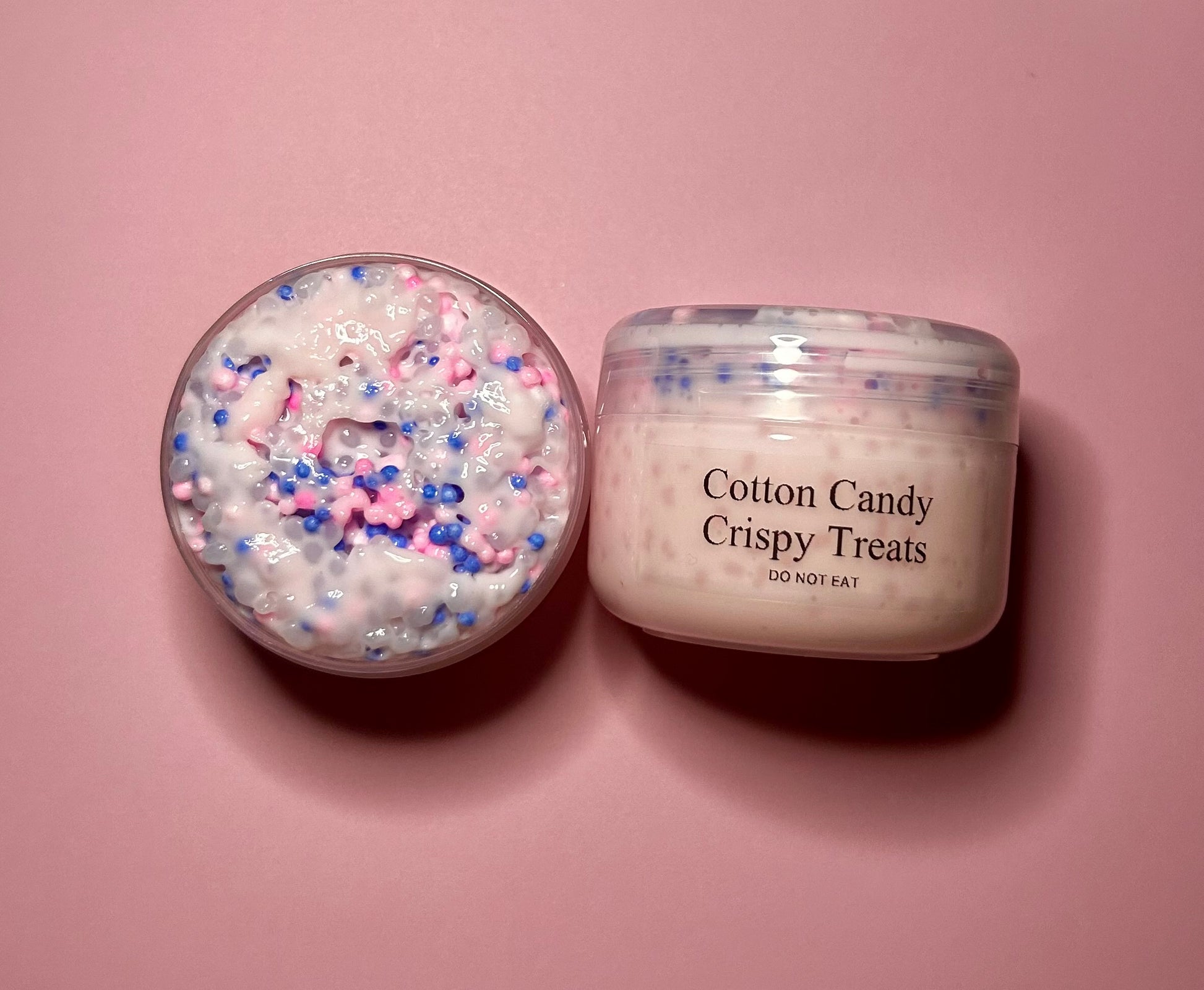 Cotton Candy Crispy Treats- White glue slushy slime